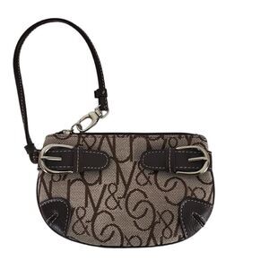 New York & Co Tan & Brown Signature Wristlet